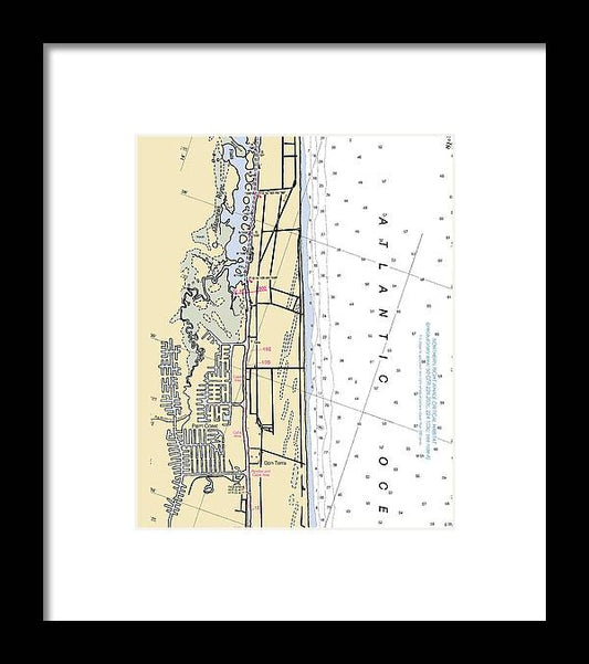 A beuatiful Framed Print of the Palm-Coast -Florida Nautical Chart _V6 by SeaKoast