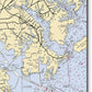 Patapsco River Neck Maryland Nautical Chart - Acrylic Print – 7.5" x 8" – Acrylic Nautical Chart Print by SeaKoast.