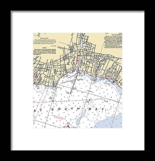 A beuatiful Framed Print of the Patchogue-New York Nautical Chart by SeaKoast