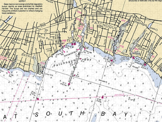 Patchogue New York Nautical Chart Puzzle