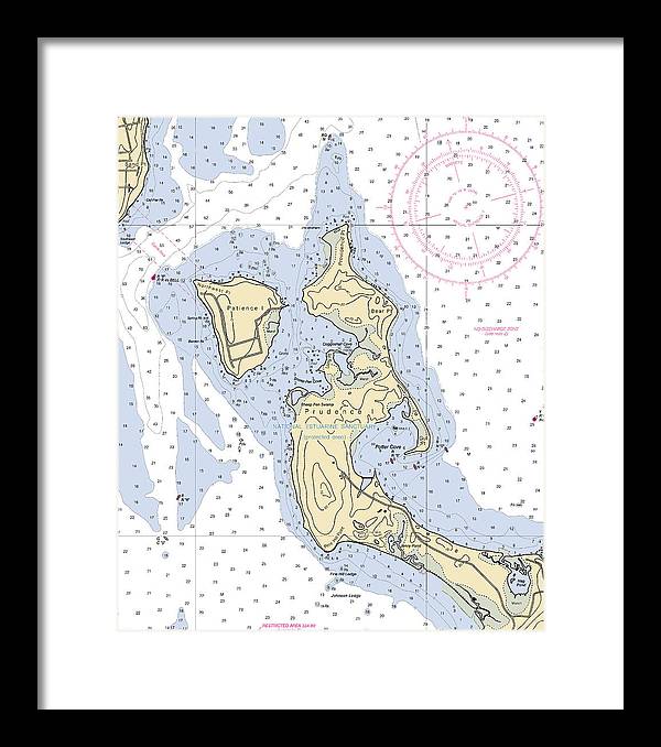 Patience Island-rhode Island Nautical Chart - Framed Print