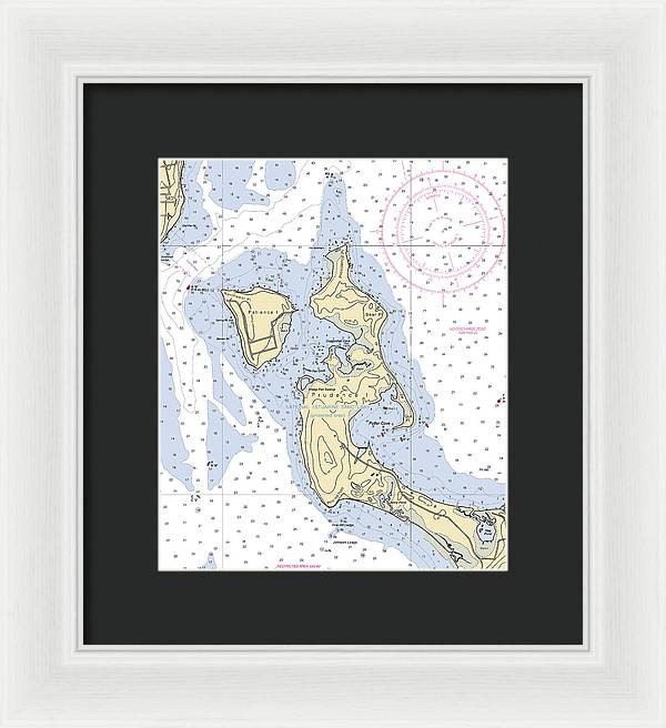 Patience Island-rhode Island Nautical Chart - Framed Print