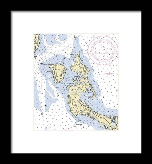 A beuatiful Framed Print of the Patience Island-Rhode Island Nautical Chart by SeaKoast