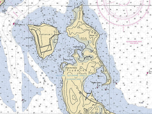 Patience Island Rhode Island Nautical Chart Puzzle