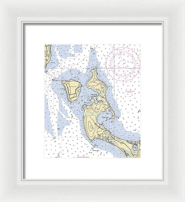 Patience Island-rhode Island Nautical Chart - Framed Print