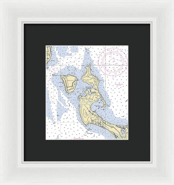 Patience Island-rhode Island Nautical Chart - Framed Print