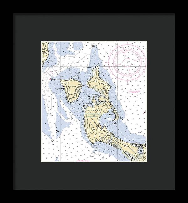 Patience Island-rhode Island Nautical Chart - Framed Print