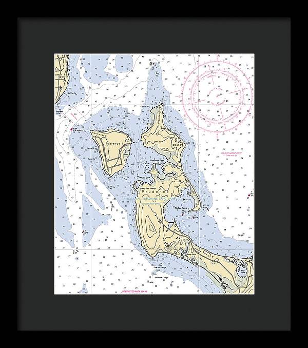 Patience Island-rhode Island Nautical Chart - Framed Print