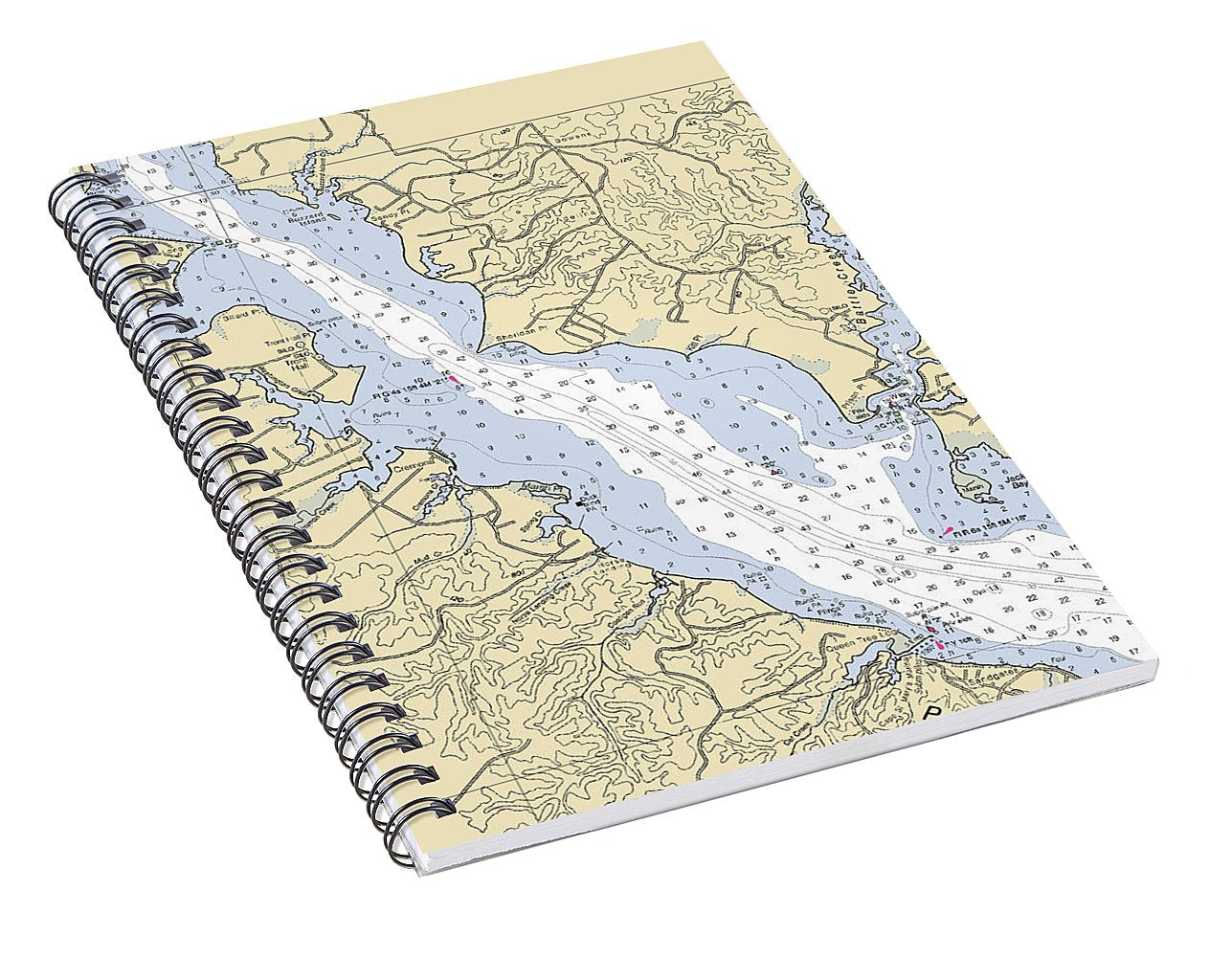 Patuxent River-maryland Nautical Chart - Spiral Notebook