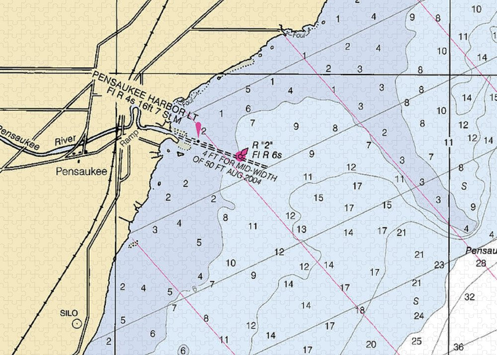 Pensaukee-lake Michigan Nautical Chart - Puzzle