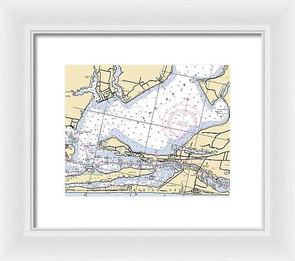 Perdido Bay-florida Nautical Chart - Framed Print