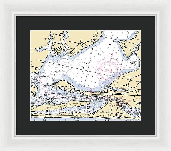 Perdido Bay-florida Nautical Chart - Framed Print