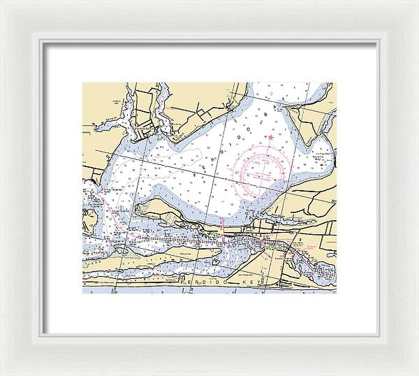 Perdido Bay-florida Nautical Chart - Framed Print