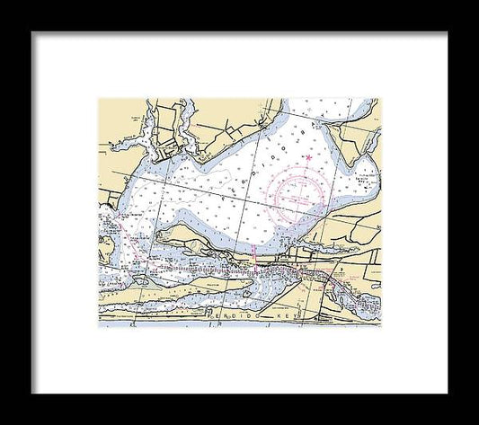 A beuatiful Framed Print of the Perdido Bay-Florida Nautical Chart by SeaKoast