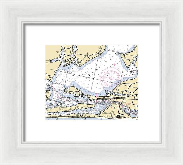 Perdido Bay-florida Nautical Chart - Framed Print