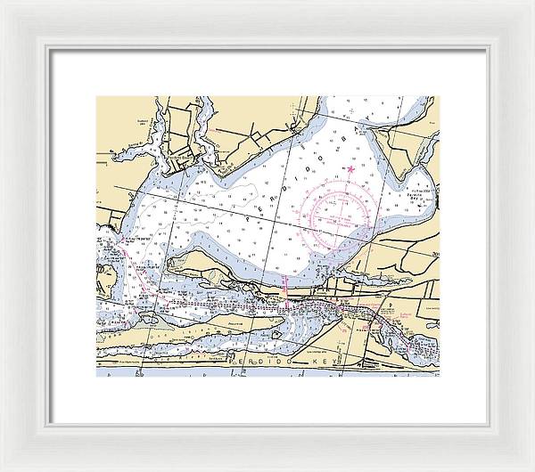 Perdido Bay-florida Nautical Chart - Framed Print