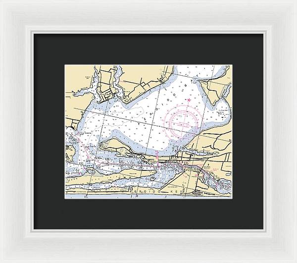 Perdido Bay-florida Nautical Chart - Framed Print