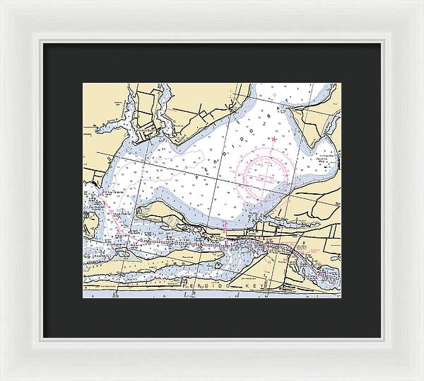 Perdido Bay-florida Nautical Chart - Framed Print