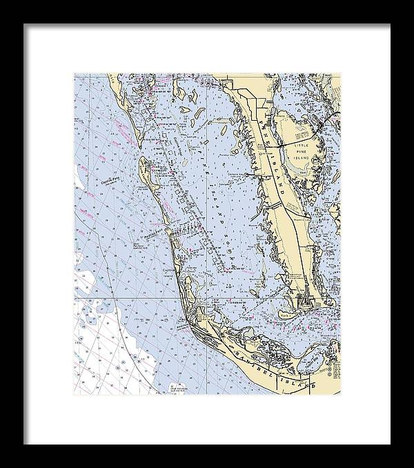 Pine Island Sound-florida Nautical Chart - Framed Print