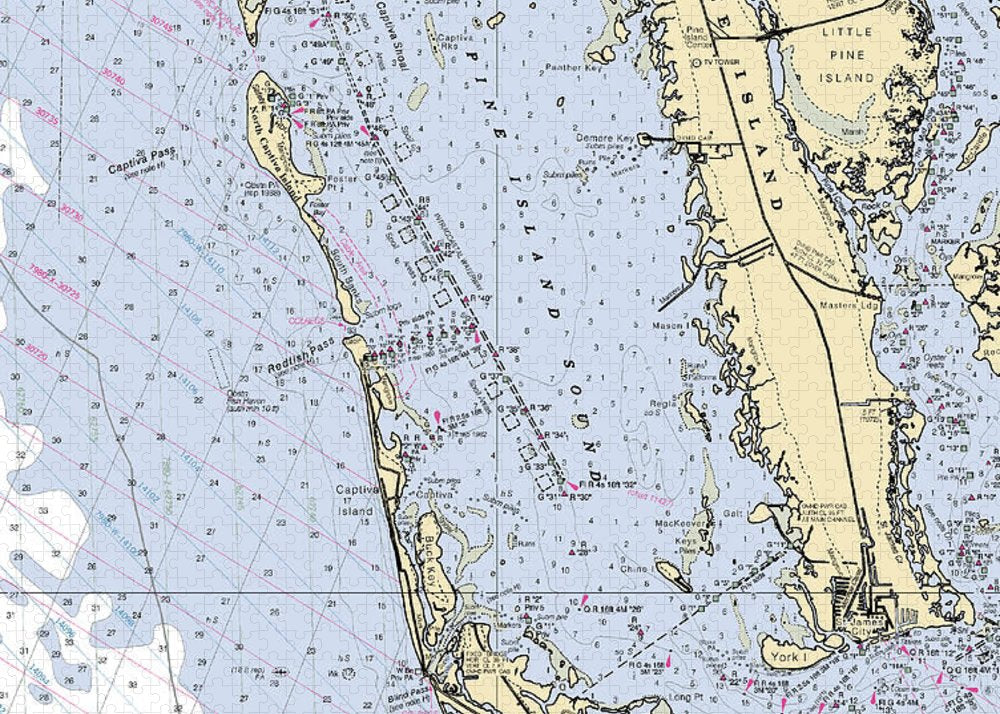 Pine Island Sound-florida Nautical Chart - Puzzle