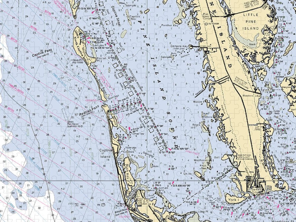 Pine Island Sound Florida Nautical Chart Puzzle