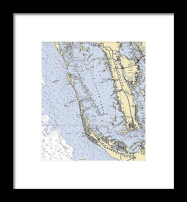 Pine Island Sound-florida Nautical Chart - Framed Print