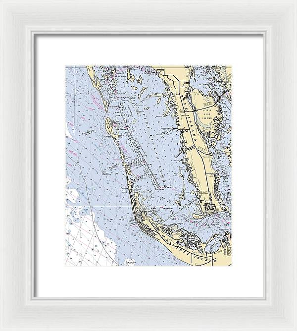 Pine Island Sound-florida Nautical Chart - Framed Print