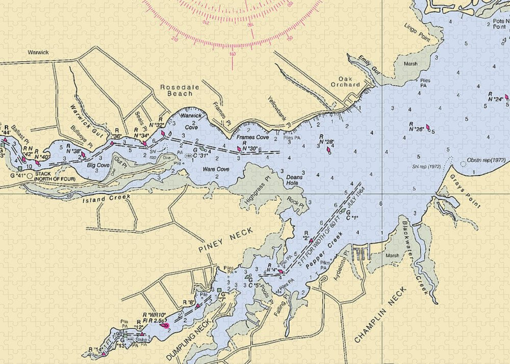 Piney Neck-delaware Nautical Chart - Puzzle