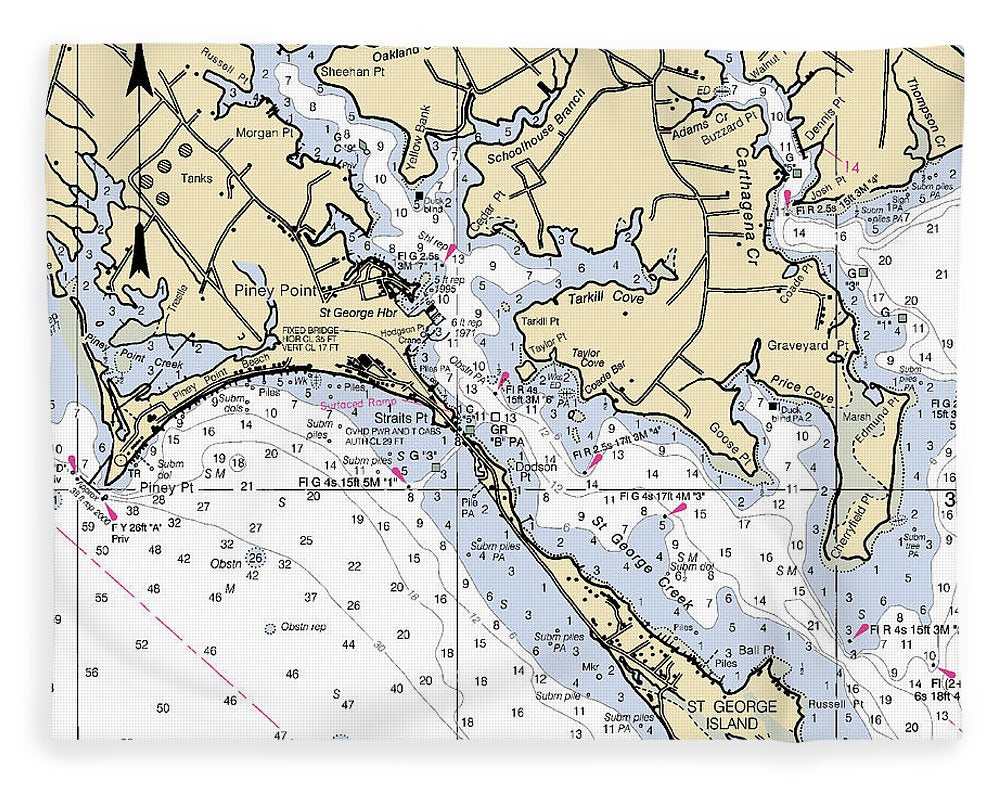 Piney Point-maryland Nautical Chart - Blanket