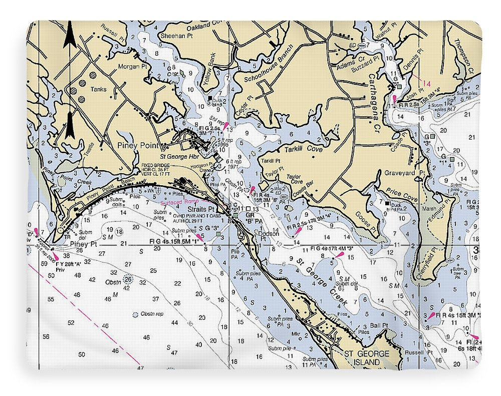 Piney Point-maryland Nautical Chart - Blanket