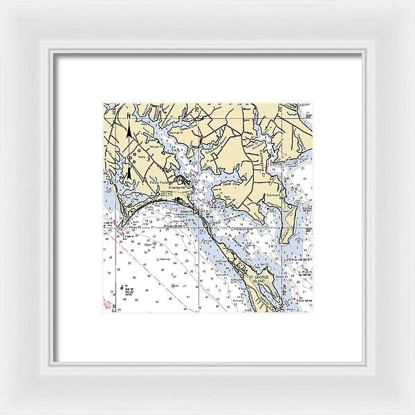 Piney Point-maryland Nautical Chart - Framed Print