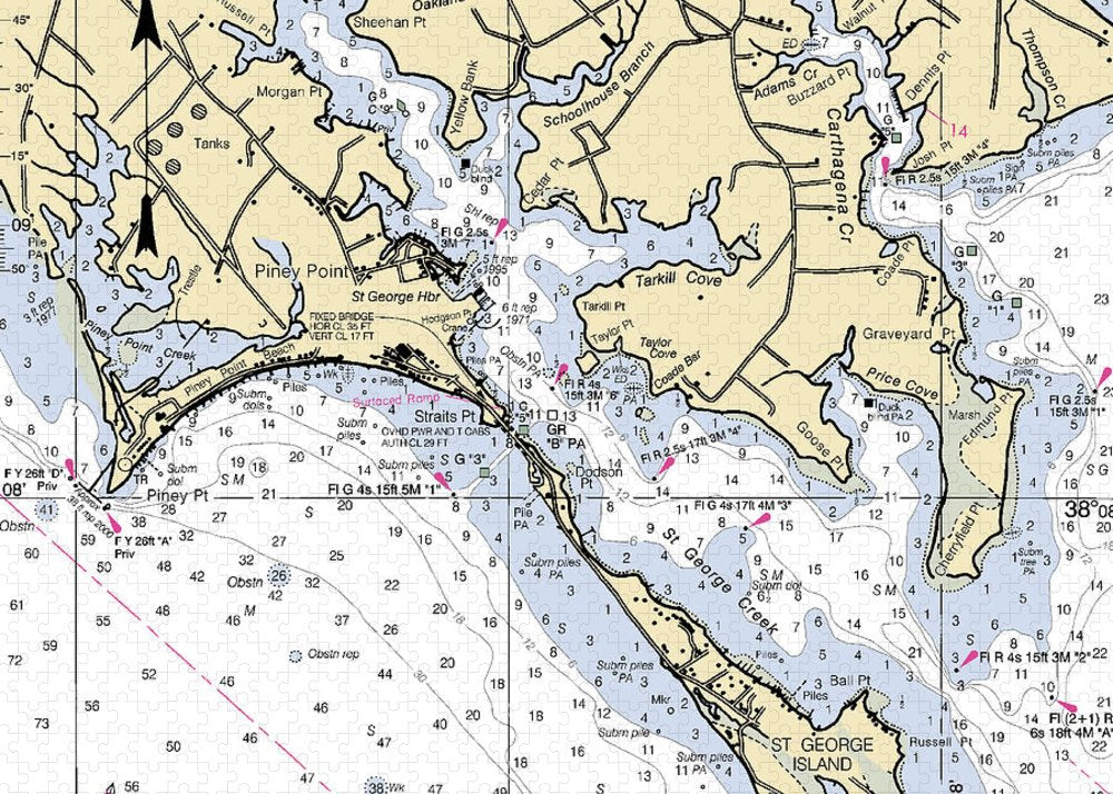 Piney Point-maryland Nautical Chart - Puzzle