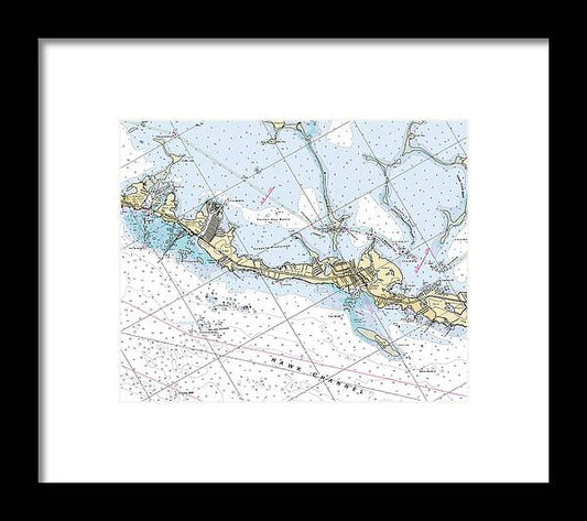 A beuatiful Framed Print of the Plantation-Key -Florida Nautical Chart _V6 by SeaKoast