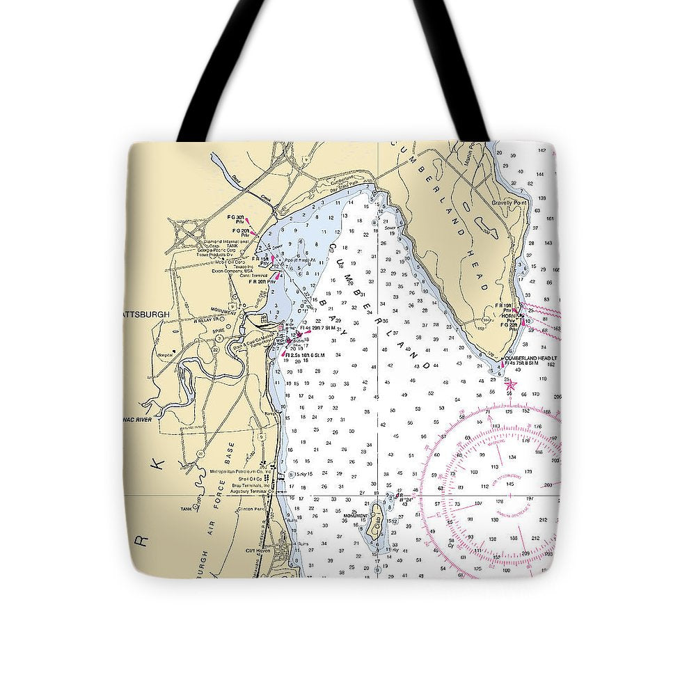 Plattsburg-lake Champlain  Nautical Chart - Tote Bag