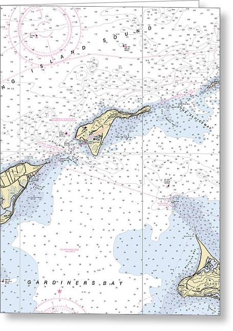 Plum Island-new York Nautical Chart - Greeting Card