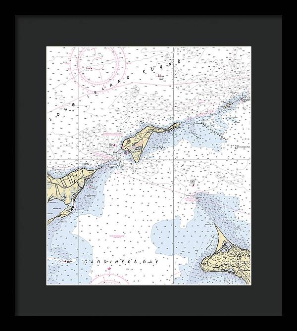 Plum Island-new York Nautical Chart - Framed Print