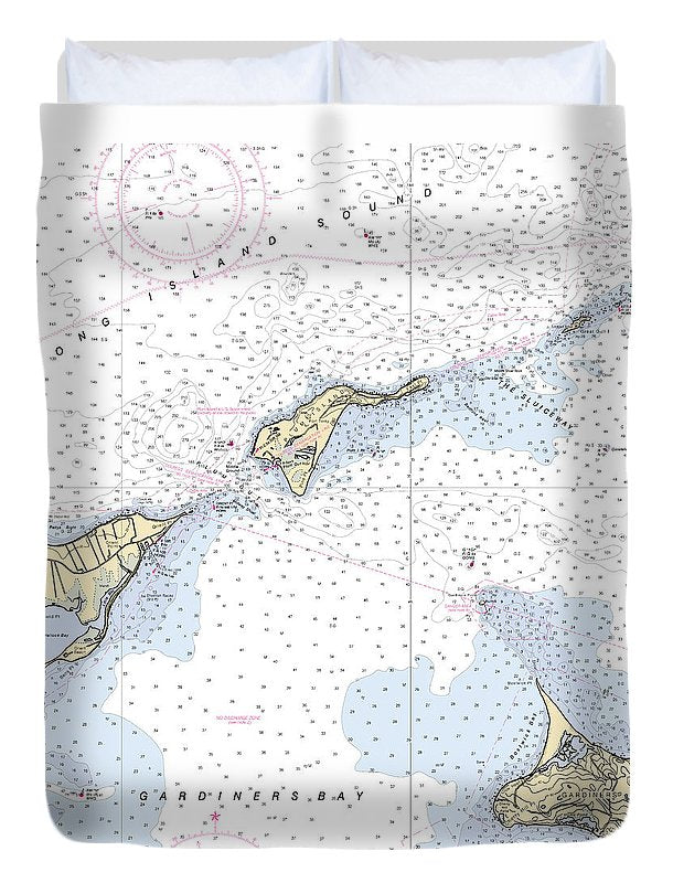 Plum Island-new York Nautical Chart - Duvet Cover