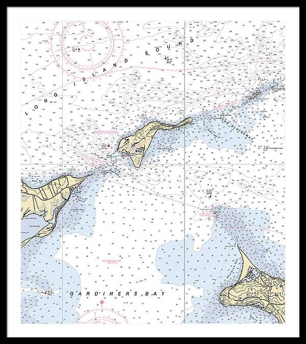 Plum Island-new York Nautical Chart - Framed Print