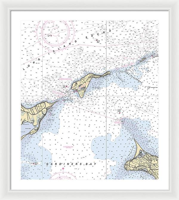 Plum Island-new York Nautical Chart - Framed Print