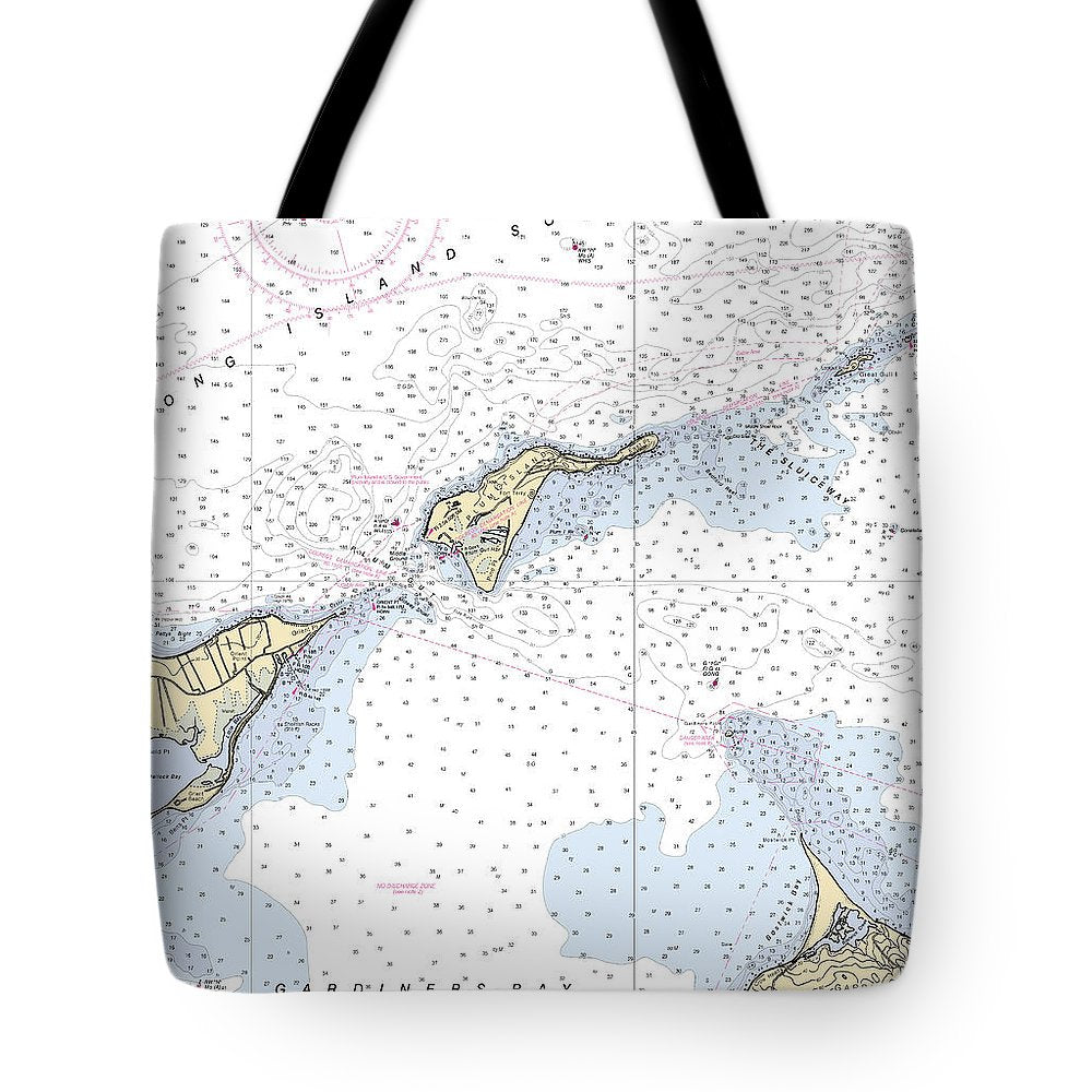 Plum Island-new York Nautical Chart - Tote Bag