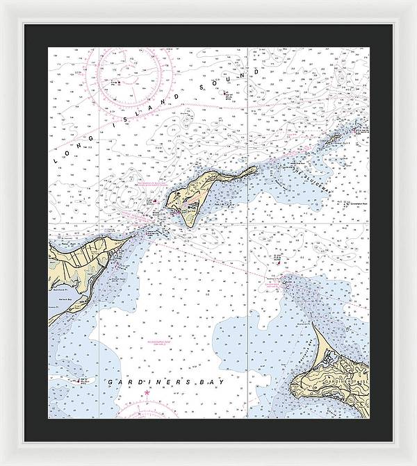 Plum Island-new York Nautical Chart - Framed Print