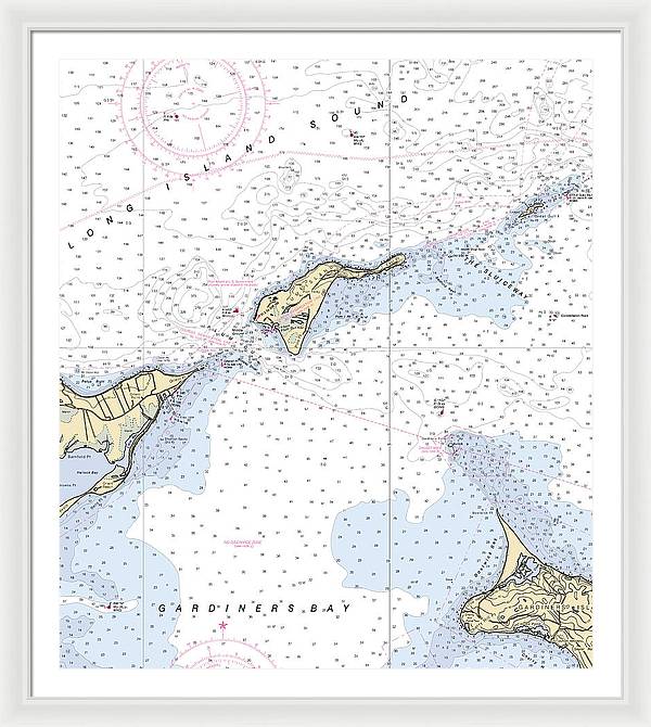 Plum Island-new York Nautical Chart - Framed Print