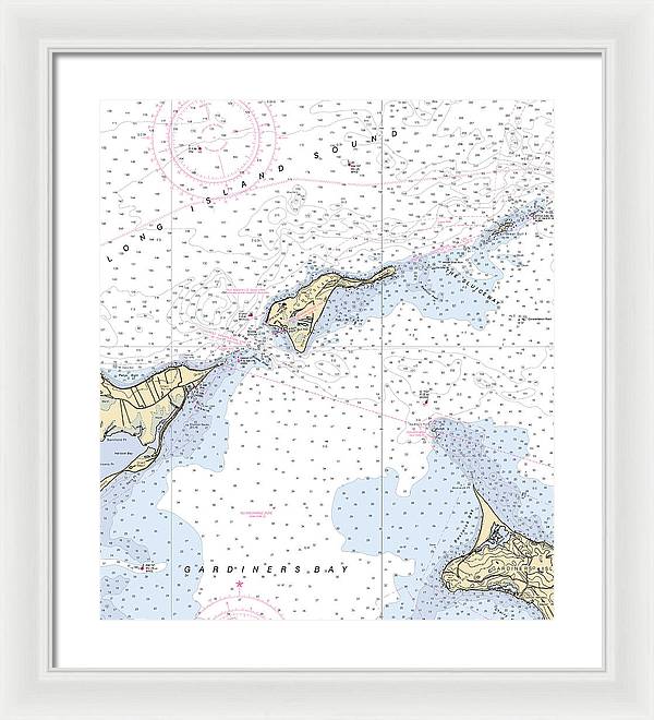 Plum Island-new York Nautical Chart - Framed Print