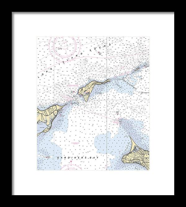 Plum Island-new York Nautical Chart - Framed Print