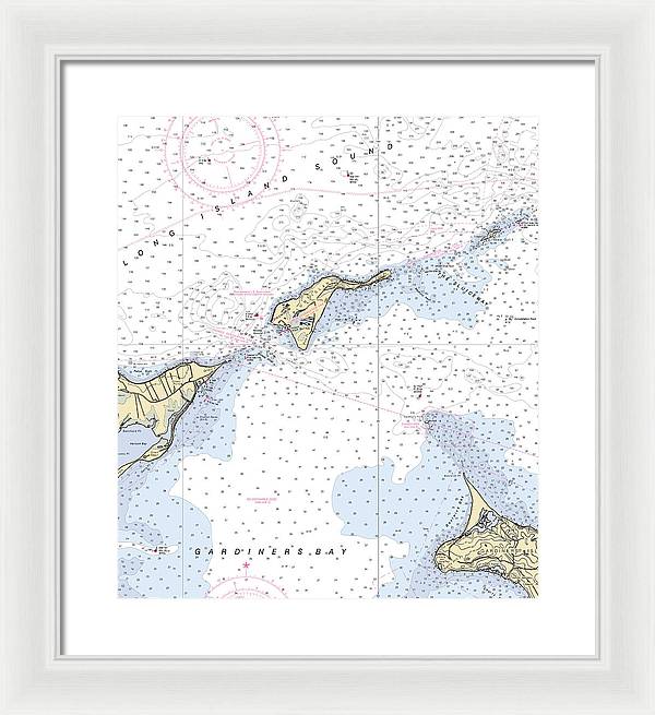 Plum Island-new York Nautical Chart - Framed Print