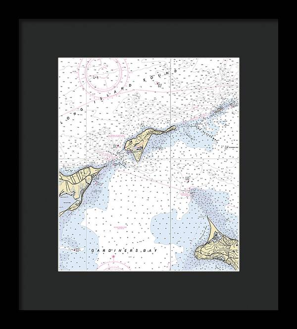 Plum Island-new York Nautical Chart - Framed Print