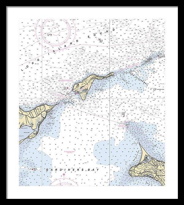 Plum Island-new York Nautical Chart - Framed Print