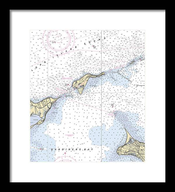 Plum Island-new York Nautical Chart - Framed Print