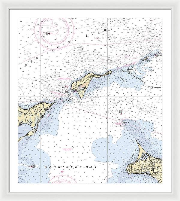 Plum Island-new York Nautical Chart - Framed Print