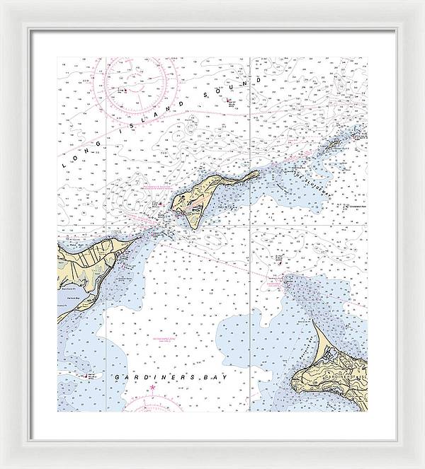 Plum Island-new York Nautical Chart - Framed Print